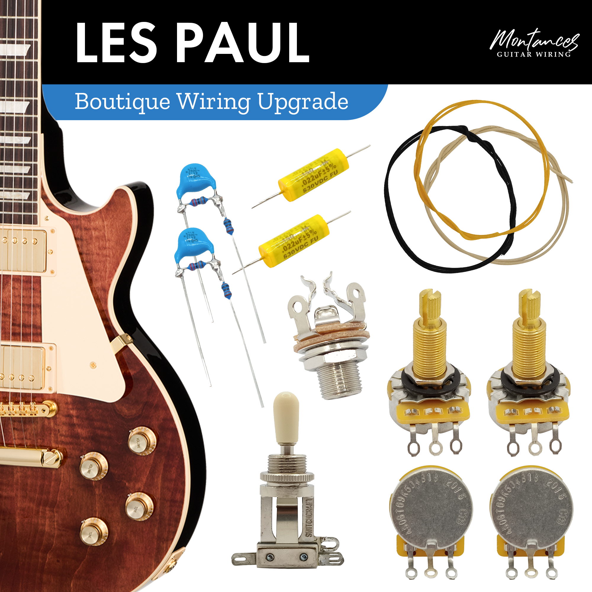 Les Paul Guitar Wiring Kit Boutique Set