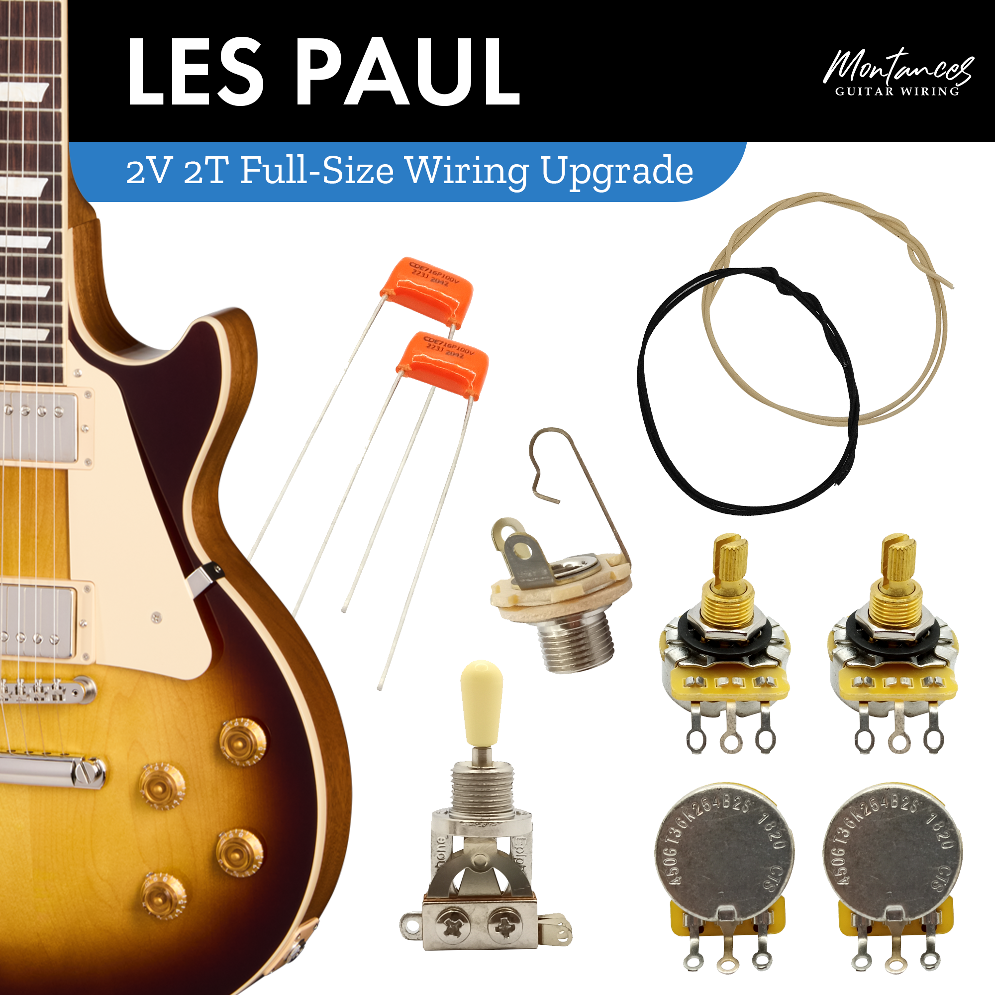 Les Paul Guitar Wiring Kit (US Size)