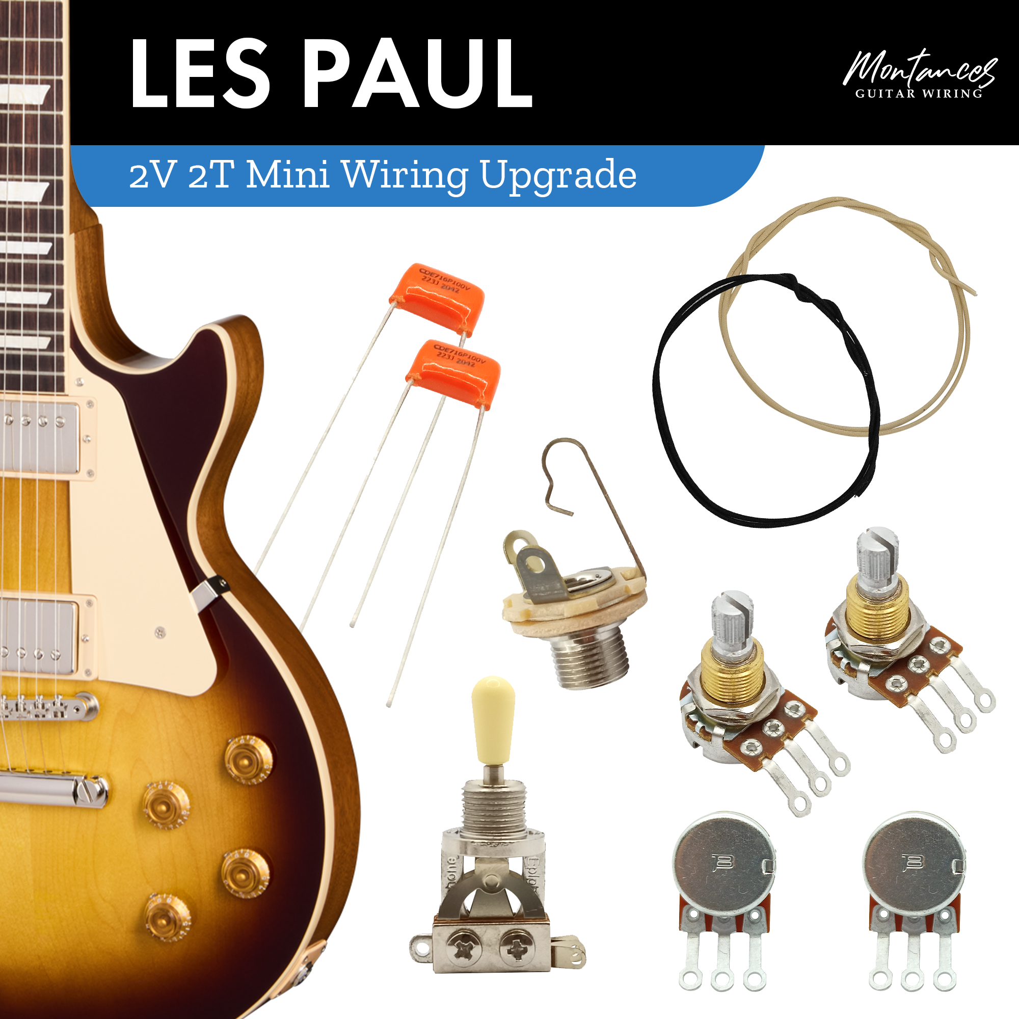Les Paul Guitar Wiring Kit (US Size)