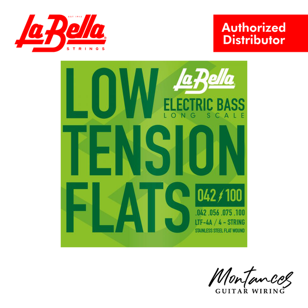 La Bella LTF-4A Low Tension | 4-String Bass String Set | 42-100 Light | Round Core Flatwound