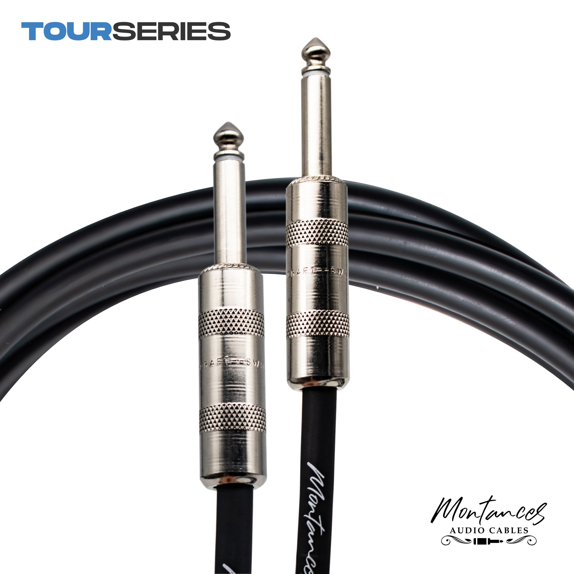 Montances Tour Series Guitar Instrument Cable | Low Capacitance | Switchcraft® Plugs