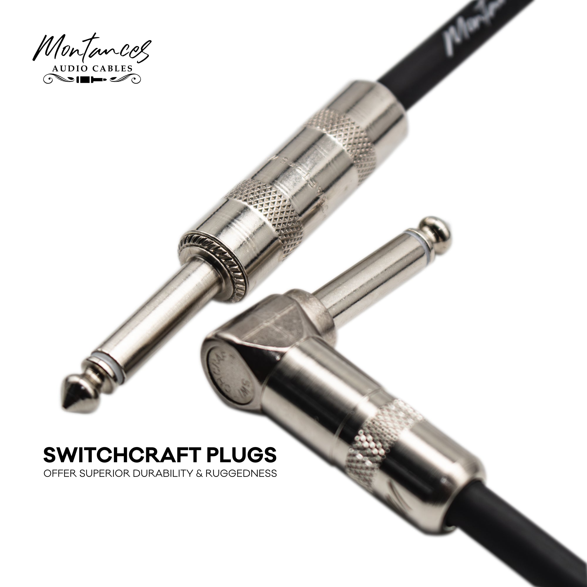 Montances Tour Series Guitar Instrument Cable | Low Capacitance | Switchcraft® Plugs
