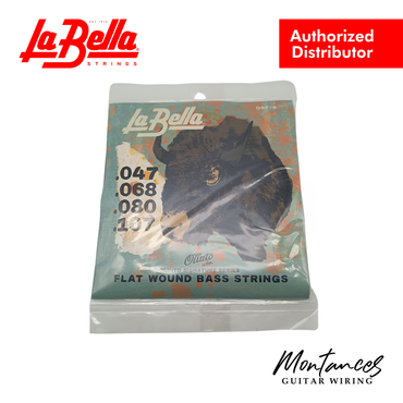 La Bella OSF-4 Olinto Signature Flats – 4-String Set, 47-107