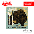 La Bella OSF-5 Olinto Flats | 5-String Bass String Set | 47-125 Long Scale | Articulate Flatwound
