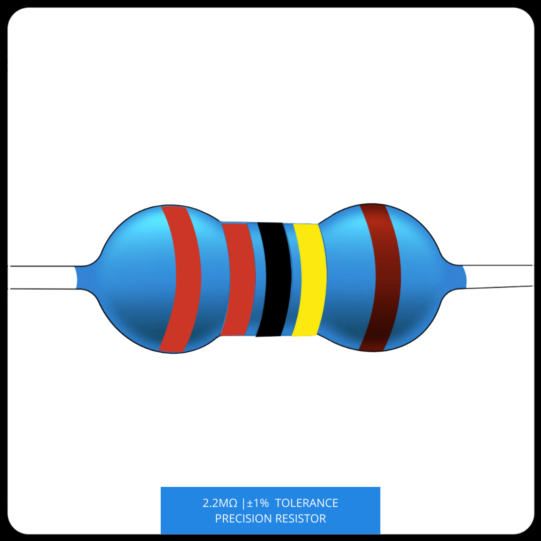 Metal Film Precision Resistor 1% Tolerance, 1/4 Watt, 1Meg to 10 Meg Ohms