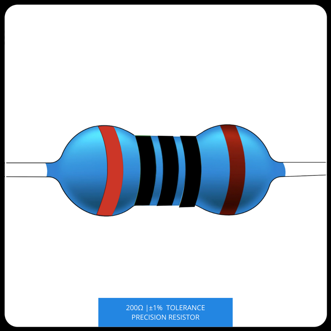 Metal Film Precision Resistor 1% Tolerance, 1/4 Watt, 10 to 820 Ohms