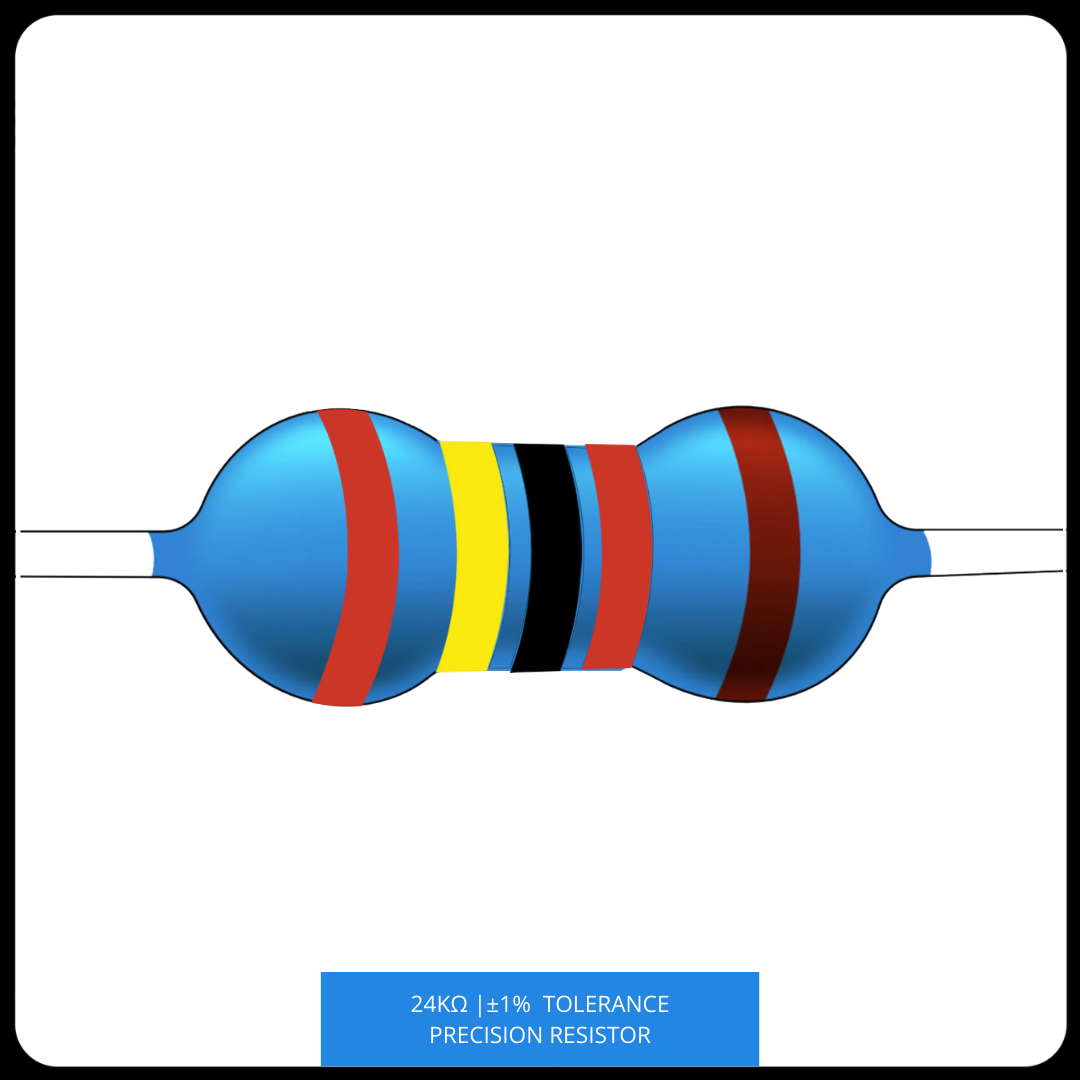 Metal Film Precision Resistor 1% Tolerance, 1/4 Watt, 12K to 100K Ohms