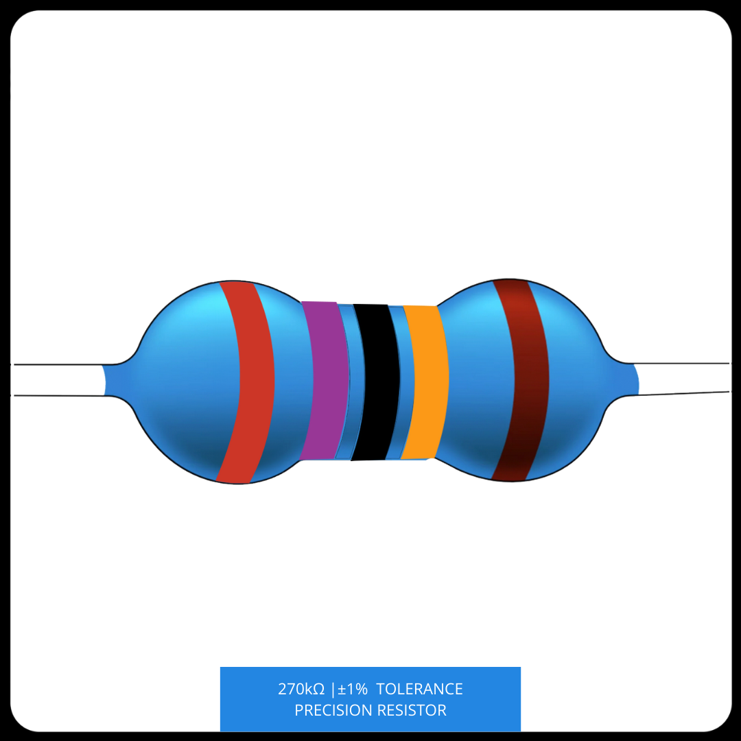 Metal Film Precision Resistor 1% Tolerance, 1/4 Watt, 120K to 820K Ohms