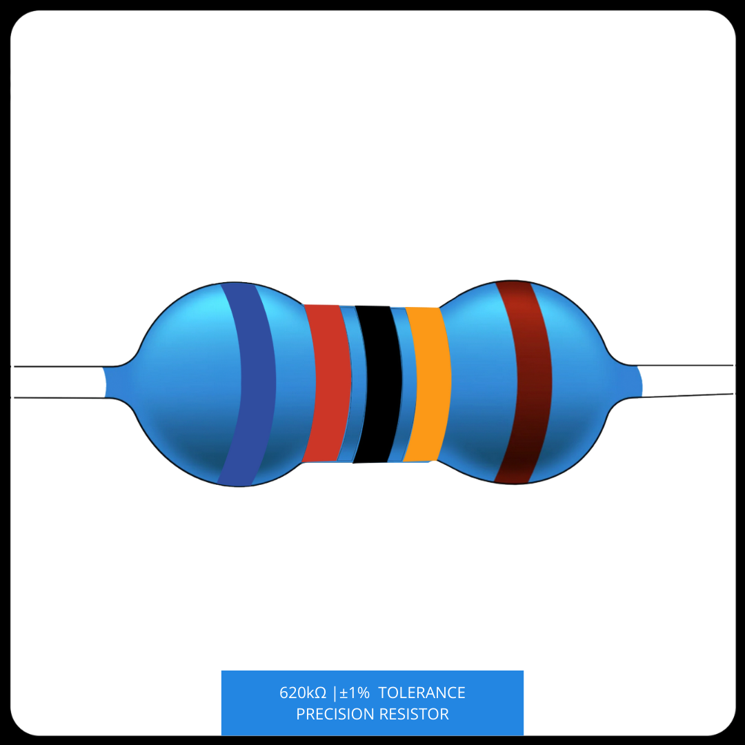 Metal Film Precision Resistor 1% Tolerance, 1/4 Watt, 120K to 820K Ohms