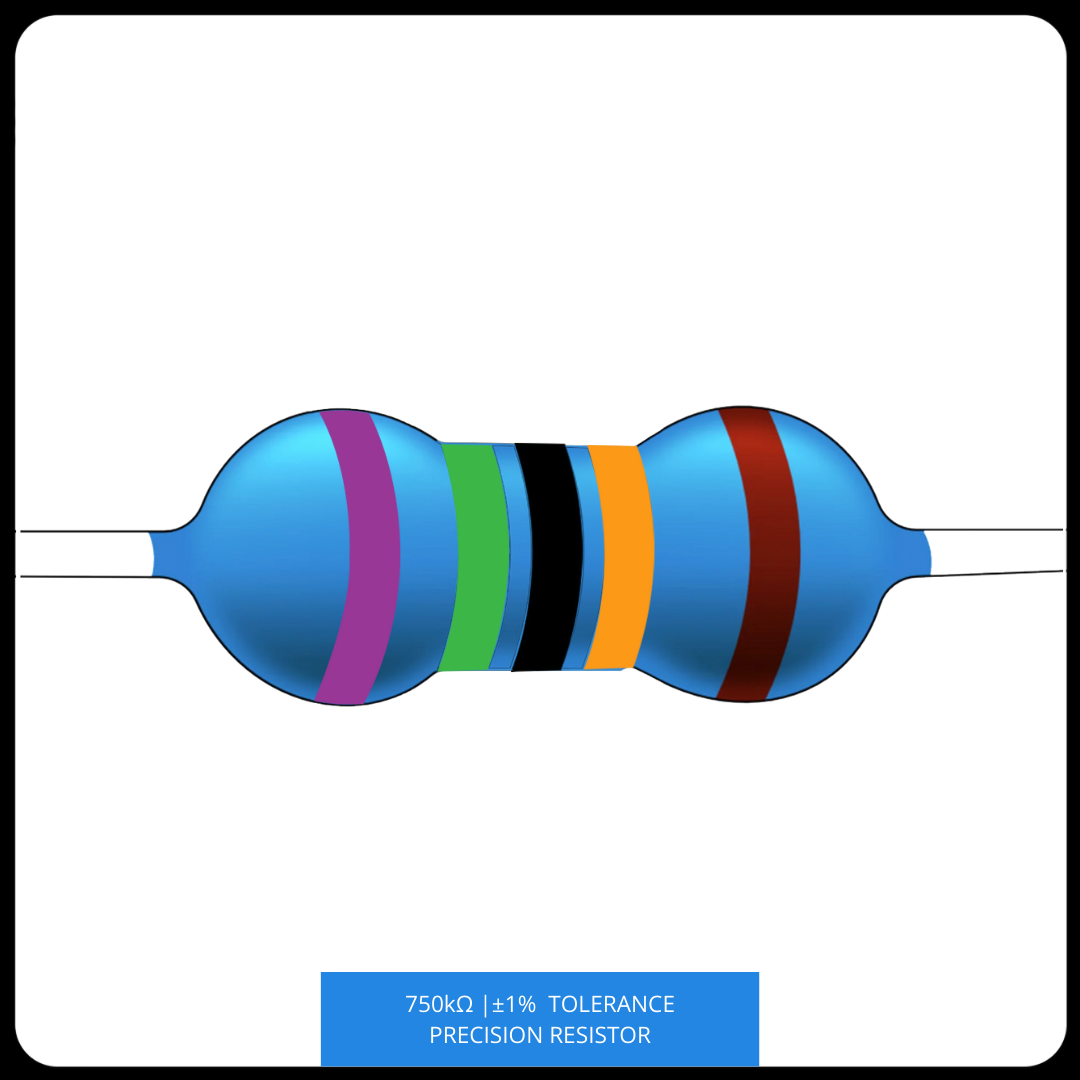 Metal Film Precision Resistor 1% Tolerance, 1/4 Watt, 120K to 820K Ohms