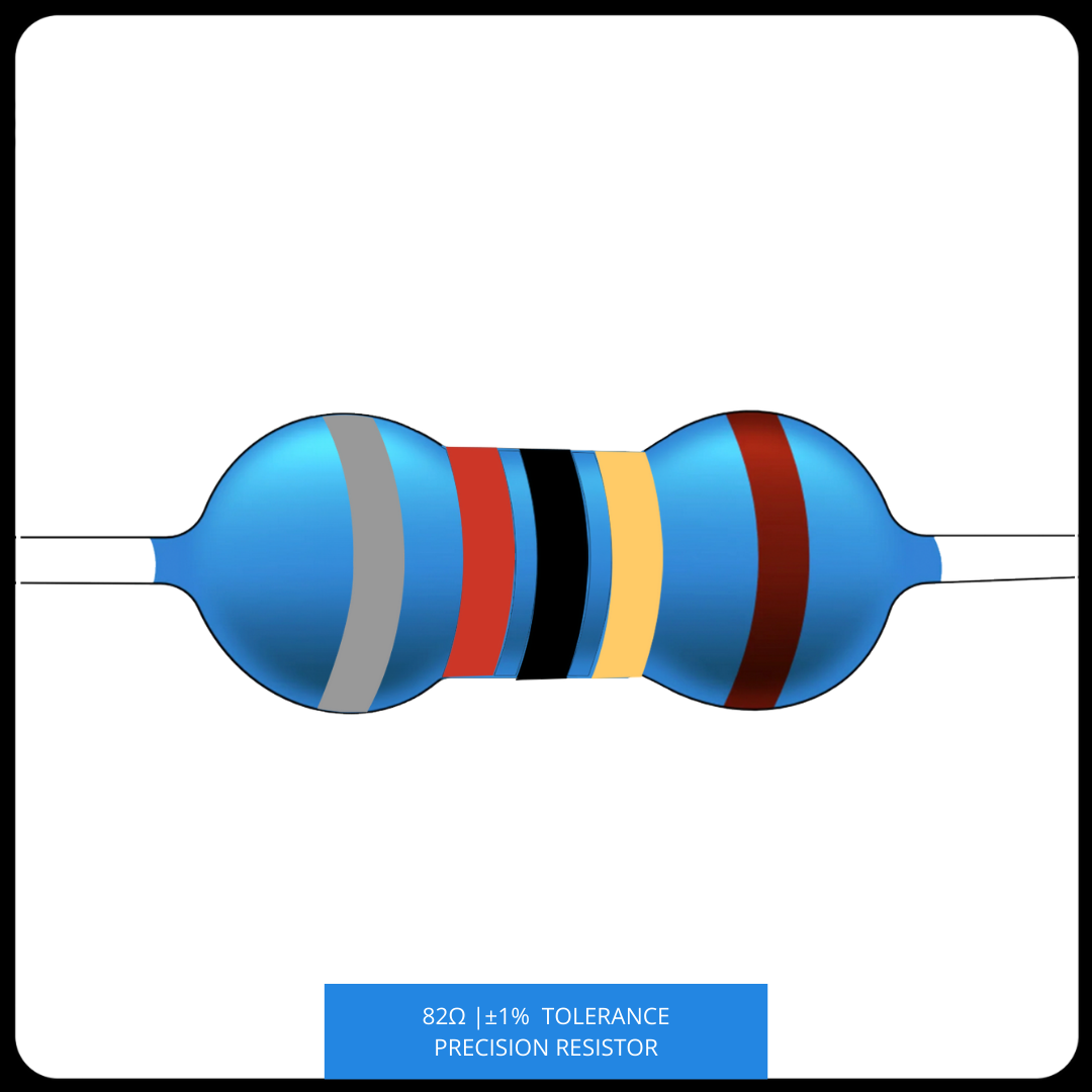 Metal Film Precision Resistor 1% Tolerance, 1/4 Watt, 10 to 820 Ohms