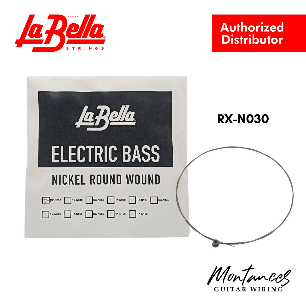 La Bella RX Nickel Single | Roundwound Replacement Bass String | .030 - .130 Gauges