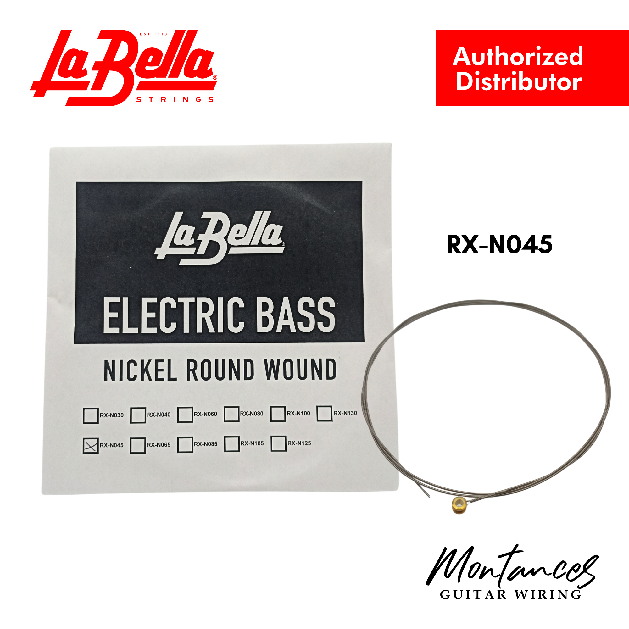 La Bella RX Nickel Single | Roundwound Replacement Bass String | .030 - .130 Gauges