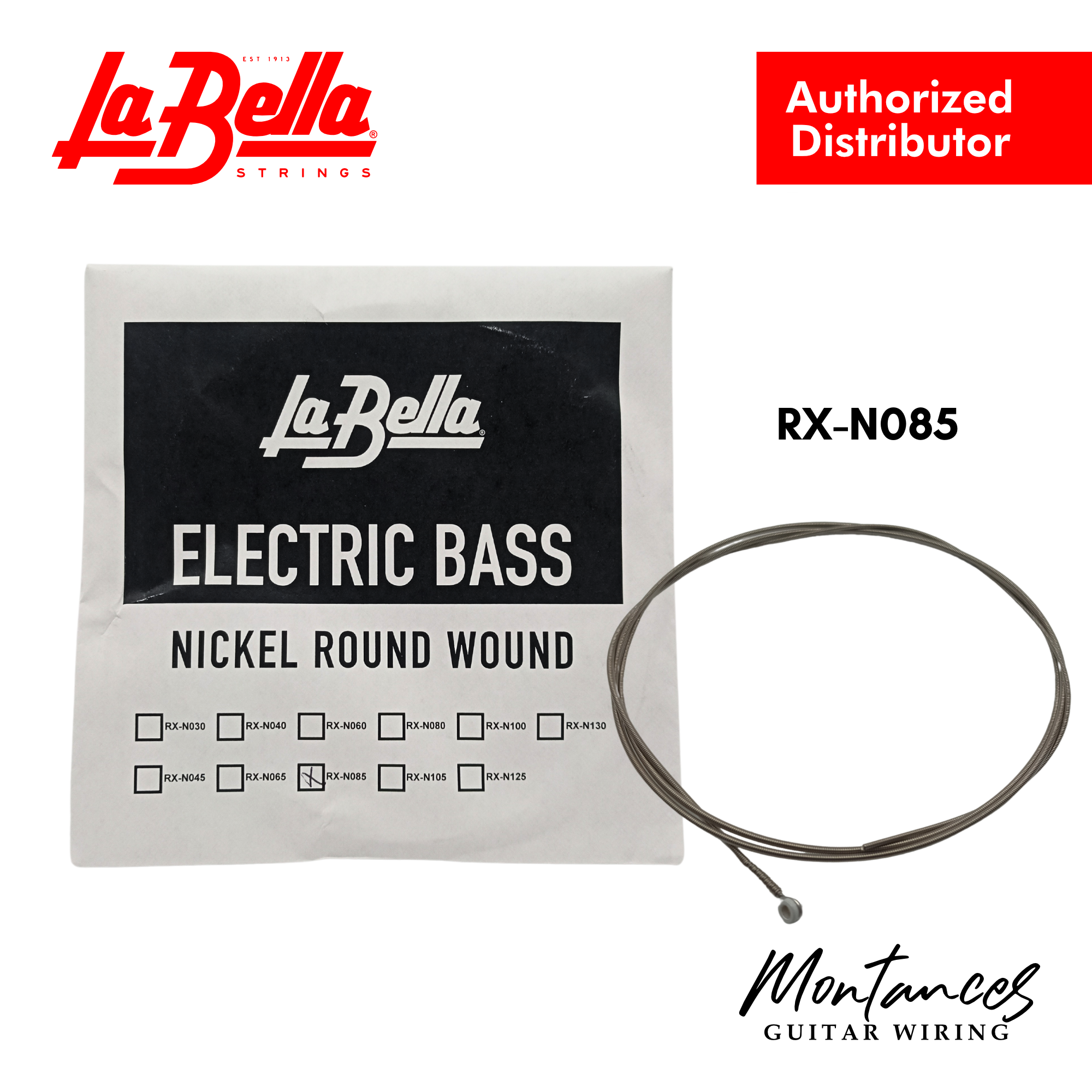 La Bella RX Nickel Single | Roundwound Replacement Bass String | .030 - .130 Gauges