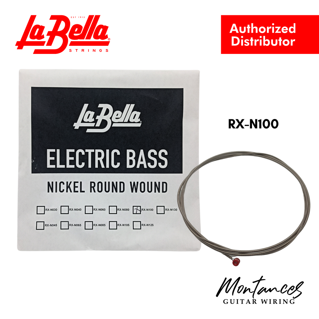 La Bella RX Nickel Single | Roundwound Replacement Bass String | .030 - .130 Gauges