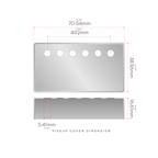 P.A.F. German Nickel Silver Humbucker Pickup Cover 49.2mm (Made in USA)
