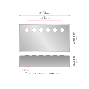 P.A.F. Nickel Silver Humbucker Pickup Cover 49.2mm (Made in Korea)