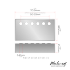 German Nickel Silver Humbucker Pickup Cover 50-53mm (Made in USA)