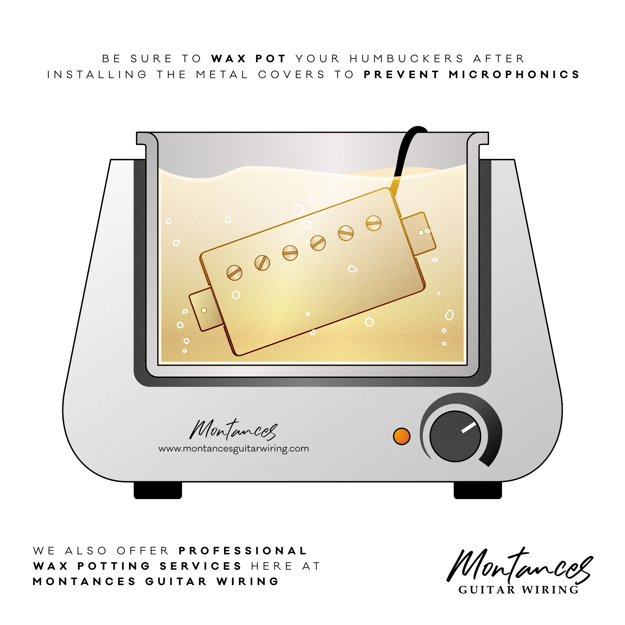 German Nickel Silver Humbucker Pickup Cover 50-53mm (Made in USA)