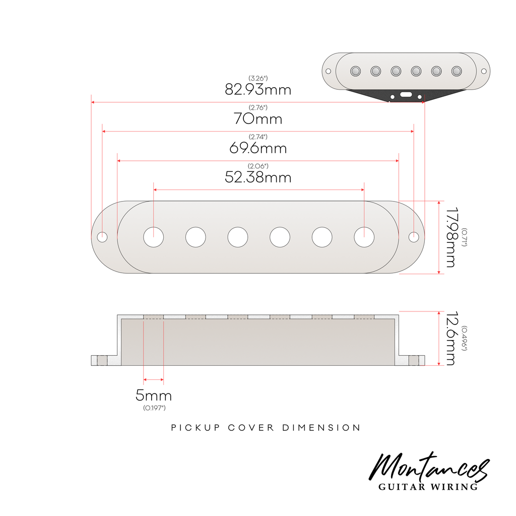 Pickup Cover Fender®, for Stratocaster (3pcs)