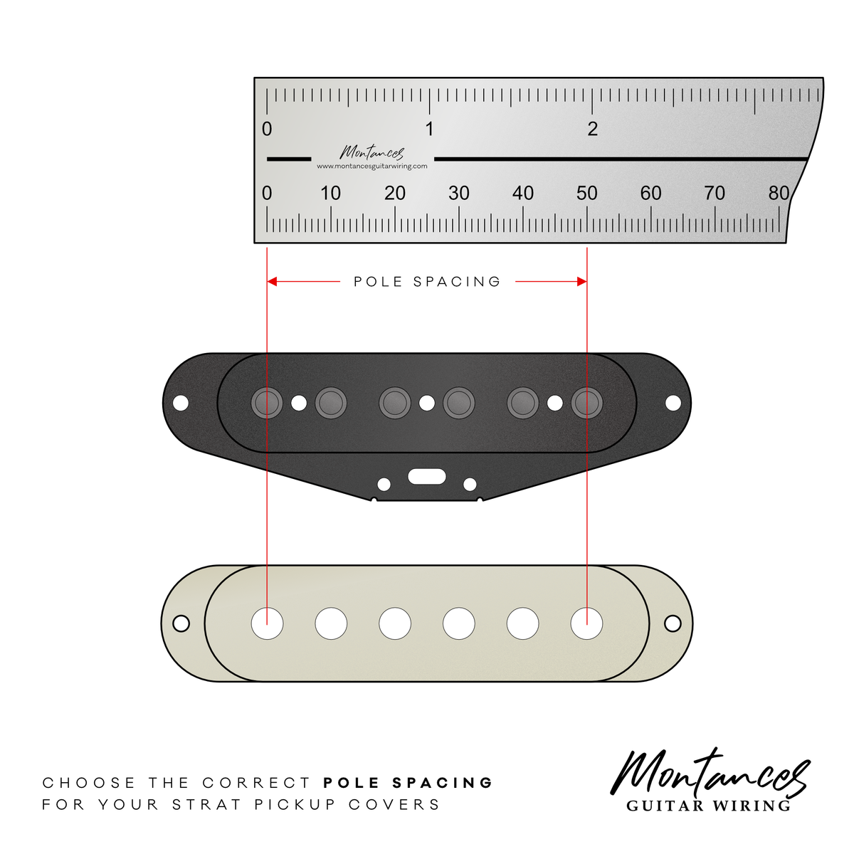 Stratocaster Single-Coil Pickup Cover (52mm Spacing)