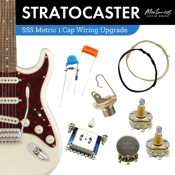 Strat SSS Guitar Wiring Kit (Metric Size)