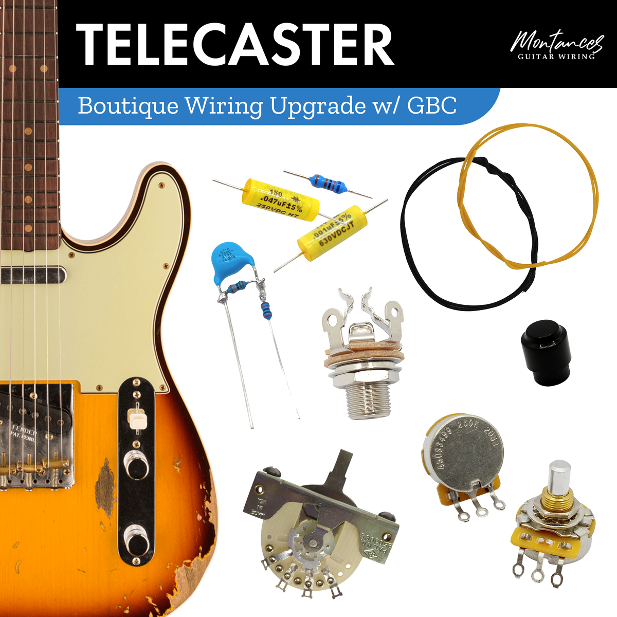 Telecaster Guitar Wiring Kit Boutique Set
