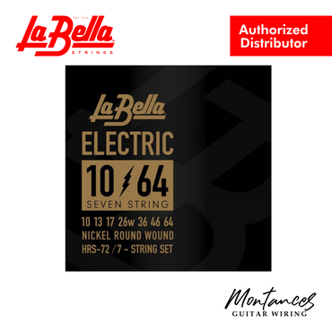 La Bella® HRS-72 Nickel Rounds – 7-String 10-64 Electric Guitar Strings