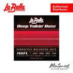 La Bella 760FL Deep Talkin’ | 4-String Bass String Set | 43-104 Light | Stainless Flatwound