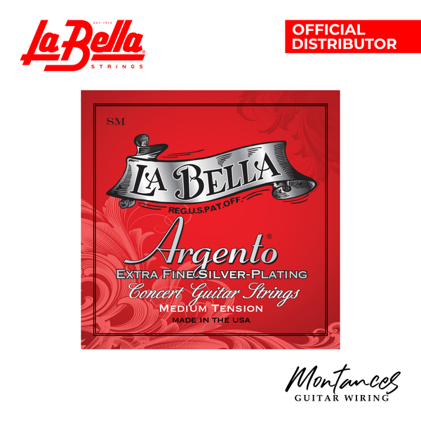 La Bella Argento | Extra Fine Silver-Plated | Medium Tension | Classical Guitar String Set