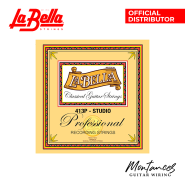 La Bella 413P Professional Studio | Polished Golden Alloy | Medium Tension | Classical Guitar String Set