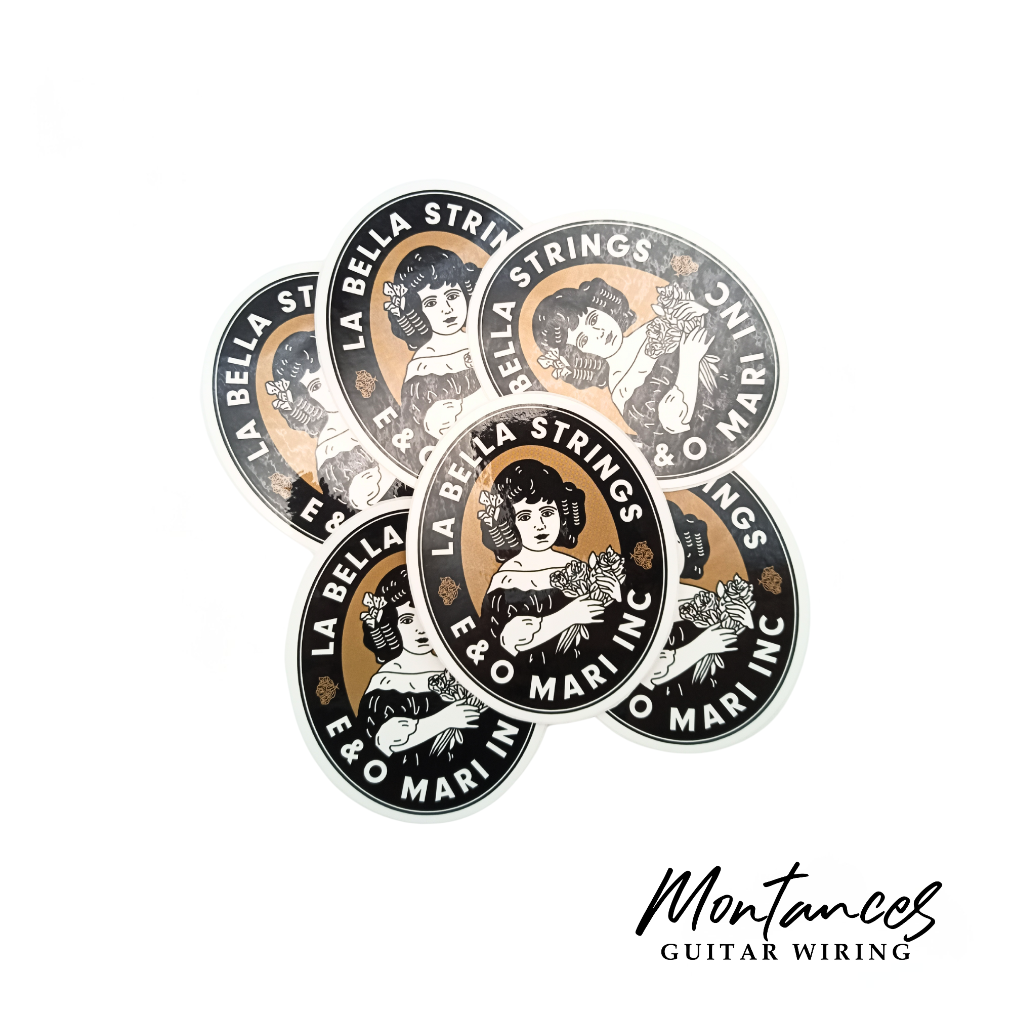 Sticker String La Bella Strings Logo Stickers (Girl) – Montances Guitar Wiring