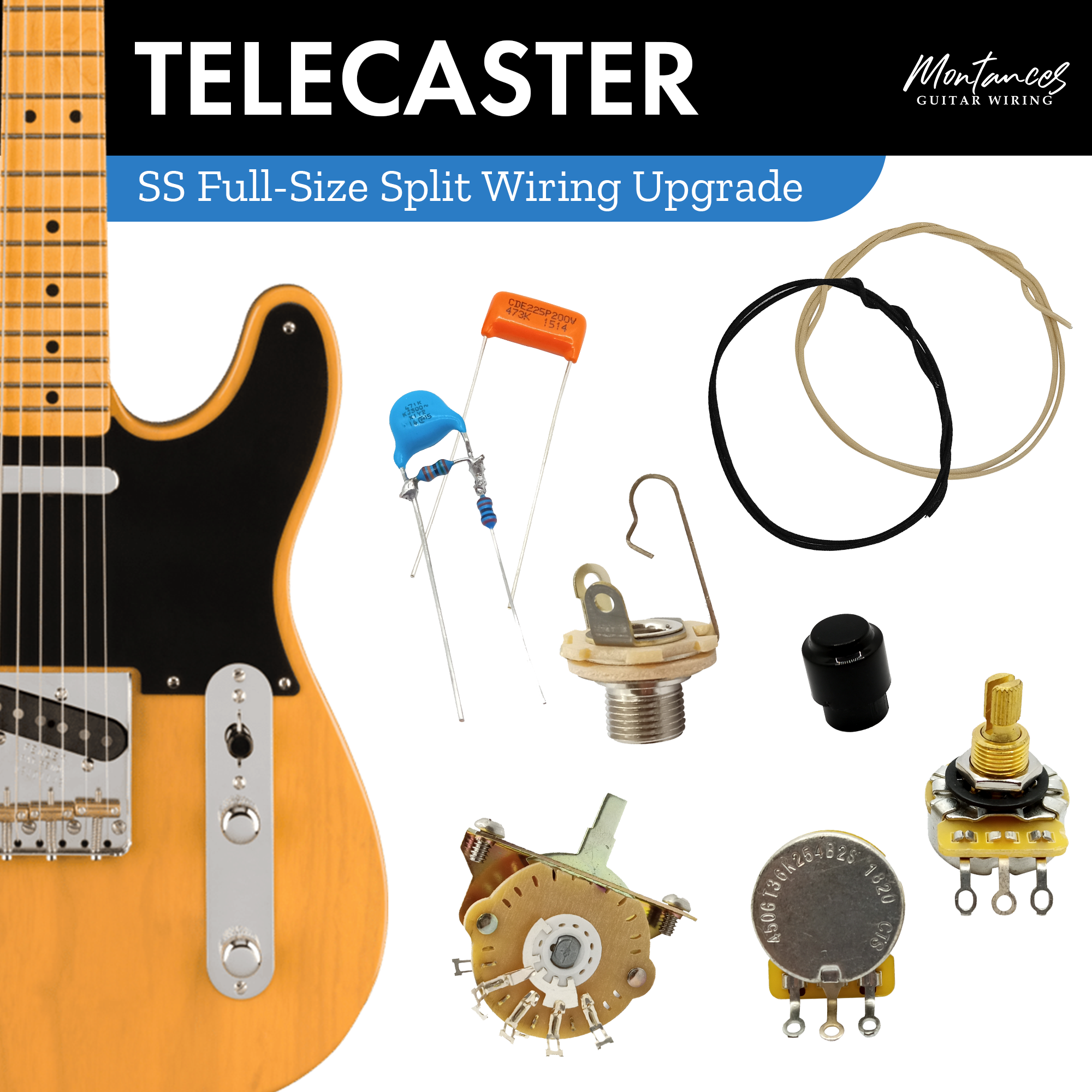 Tele Guitar Wiring Kit SS