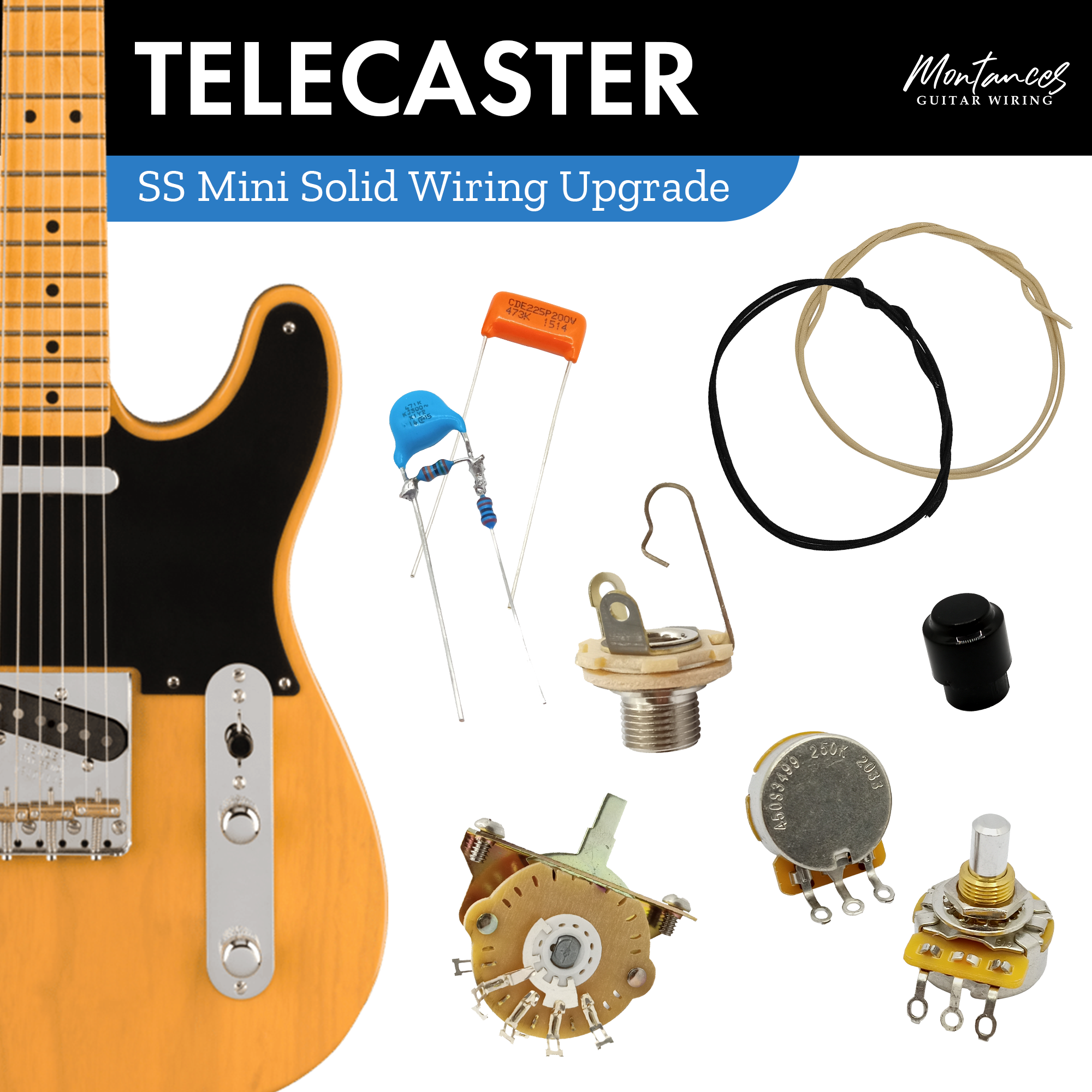 Tele Guitar Wiring Kit SS