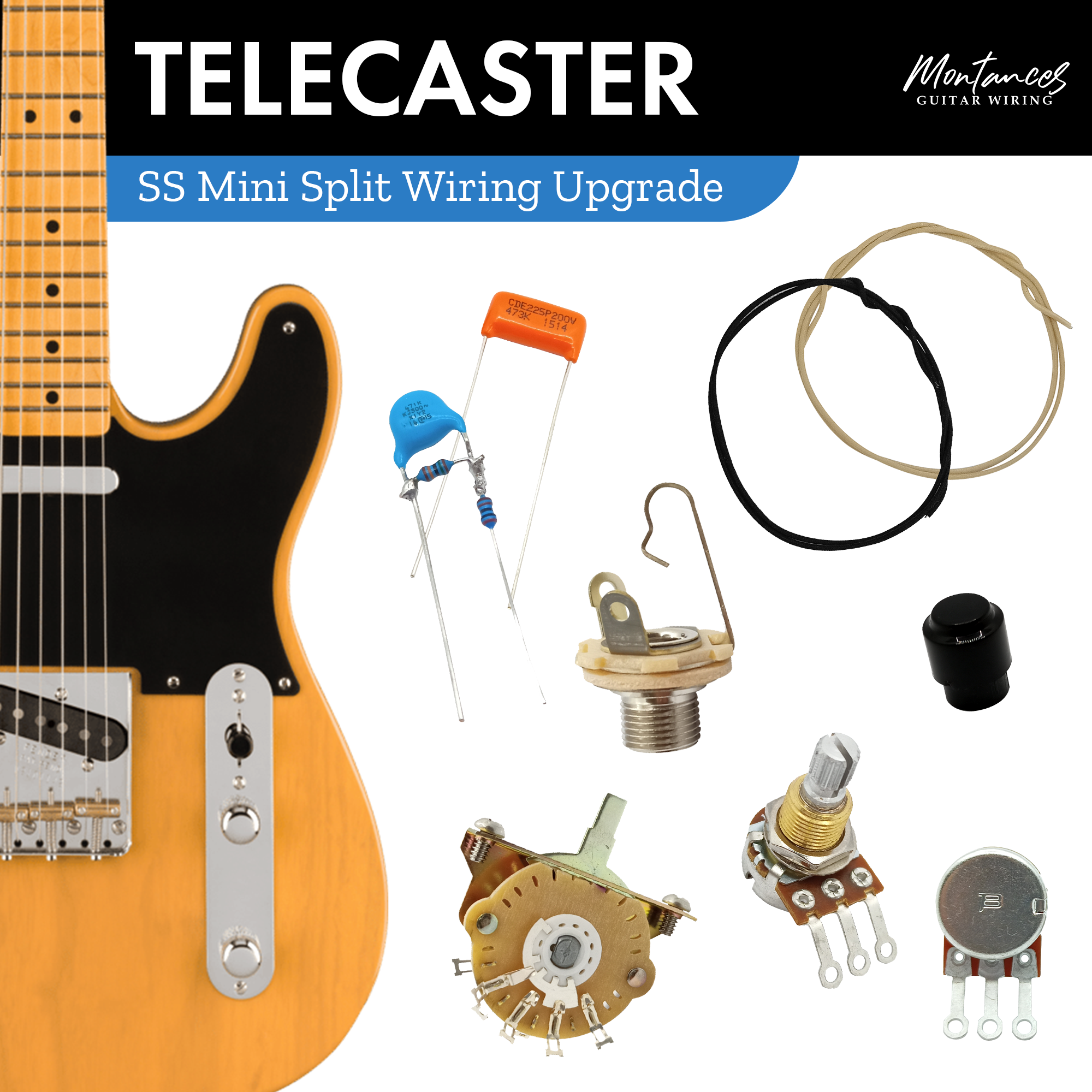 Tele Guitar Wiring Kit SS
