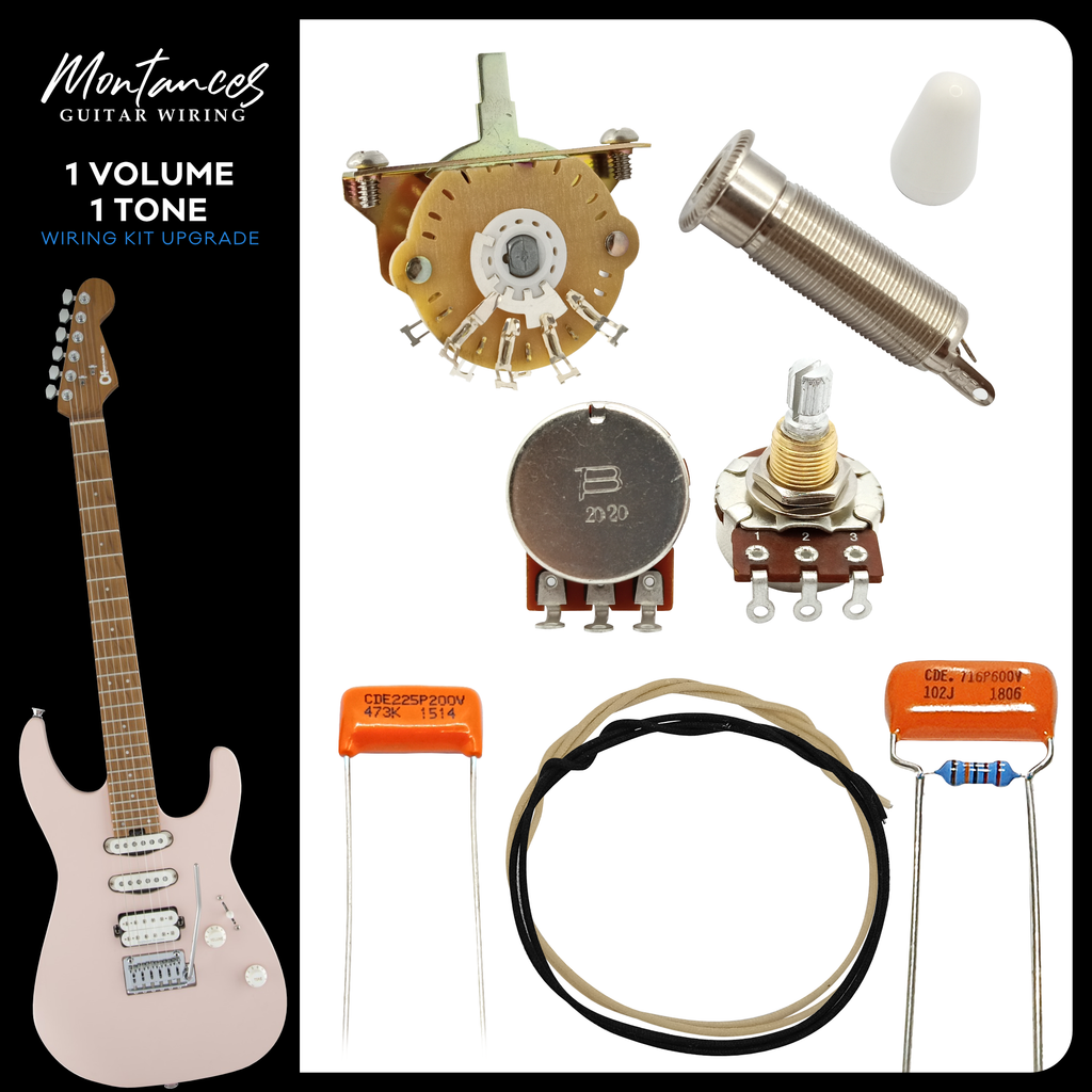 1 Volume 1 Tone Guitar Wiring Kit (US Size) | Montances Guitar Wiring