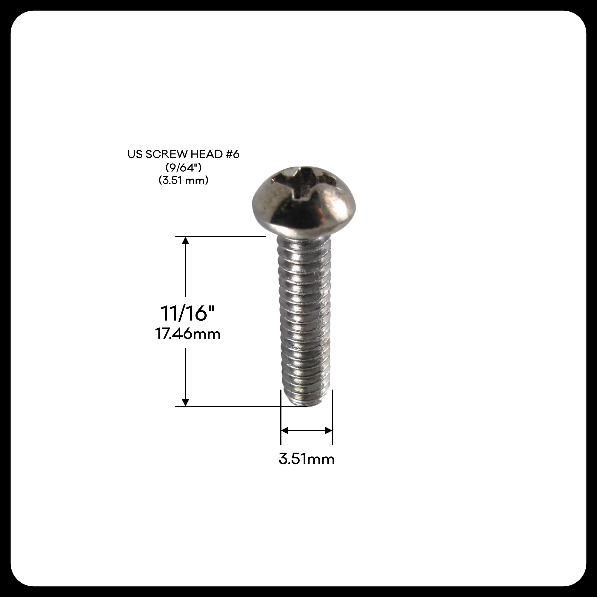 Fender® Screws for Pickups and Switches