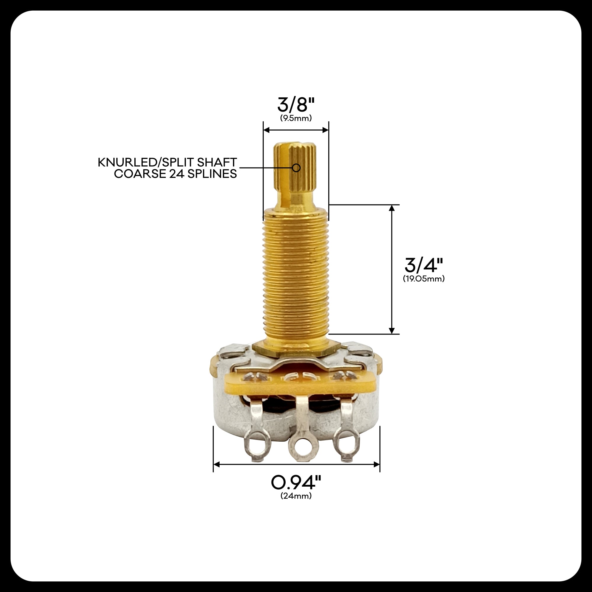 CTS® US ¾” Long Length Full-Size Potentiometer
