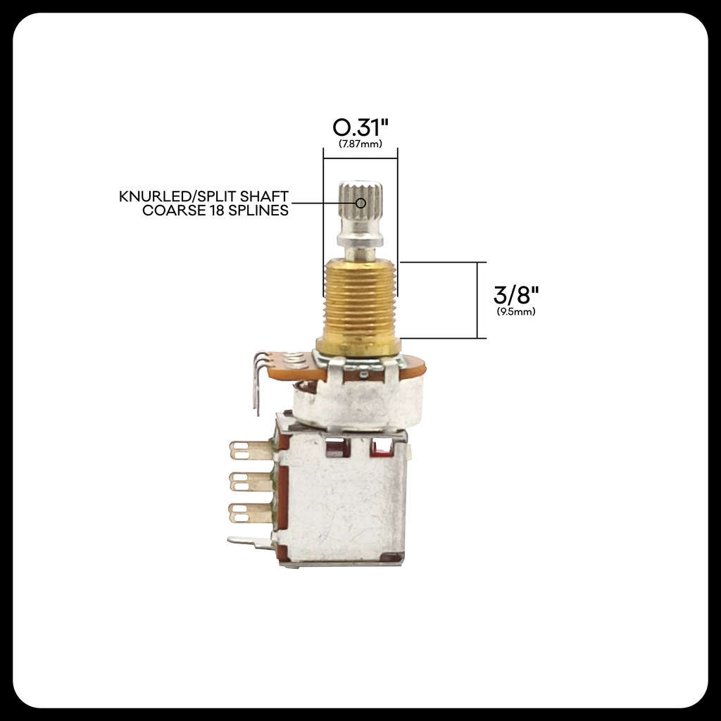 Push Push ⅜” Standard Length Potentiometer Metric