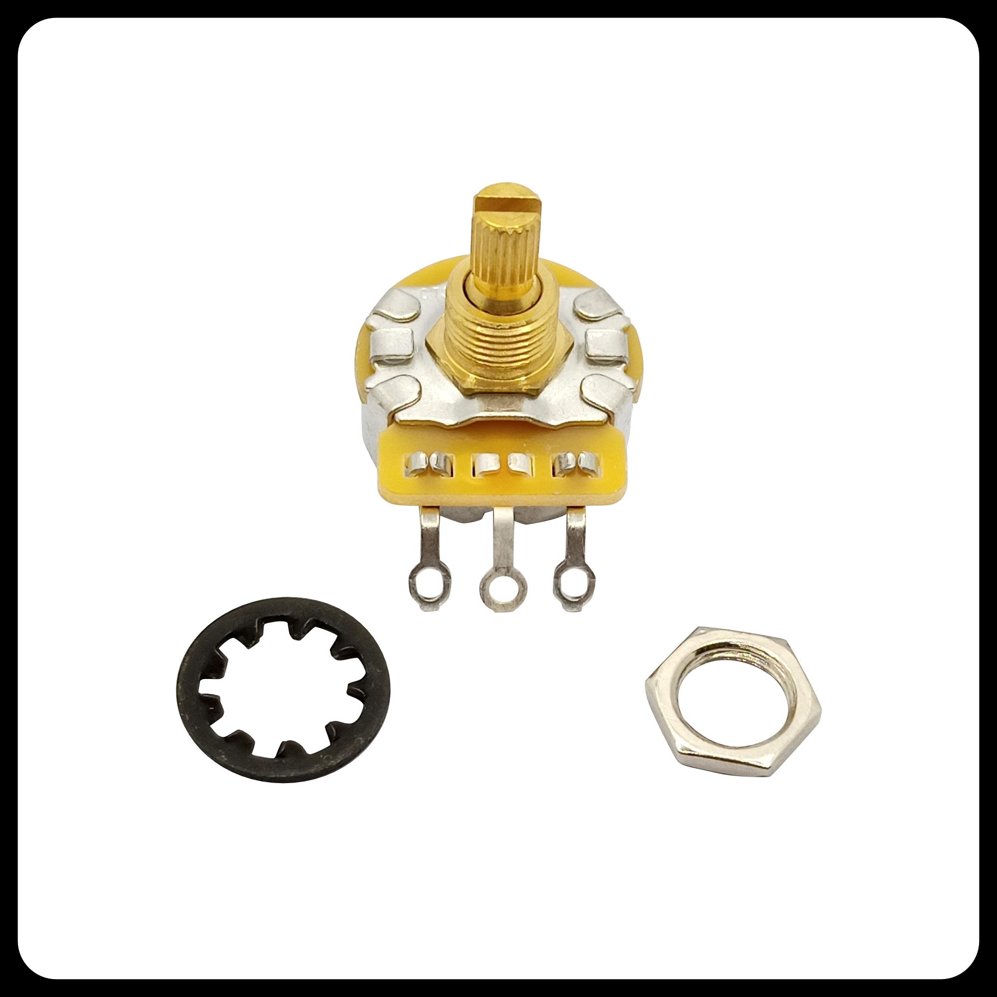 CTS® Vintage-style Dish Back US ¼” short length Full Size Premium Potentiometer
