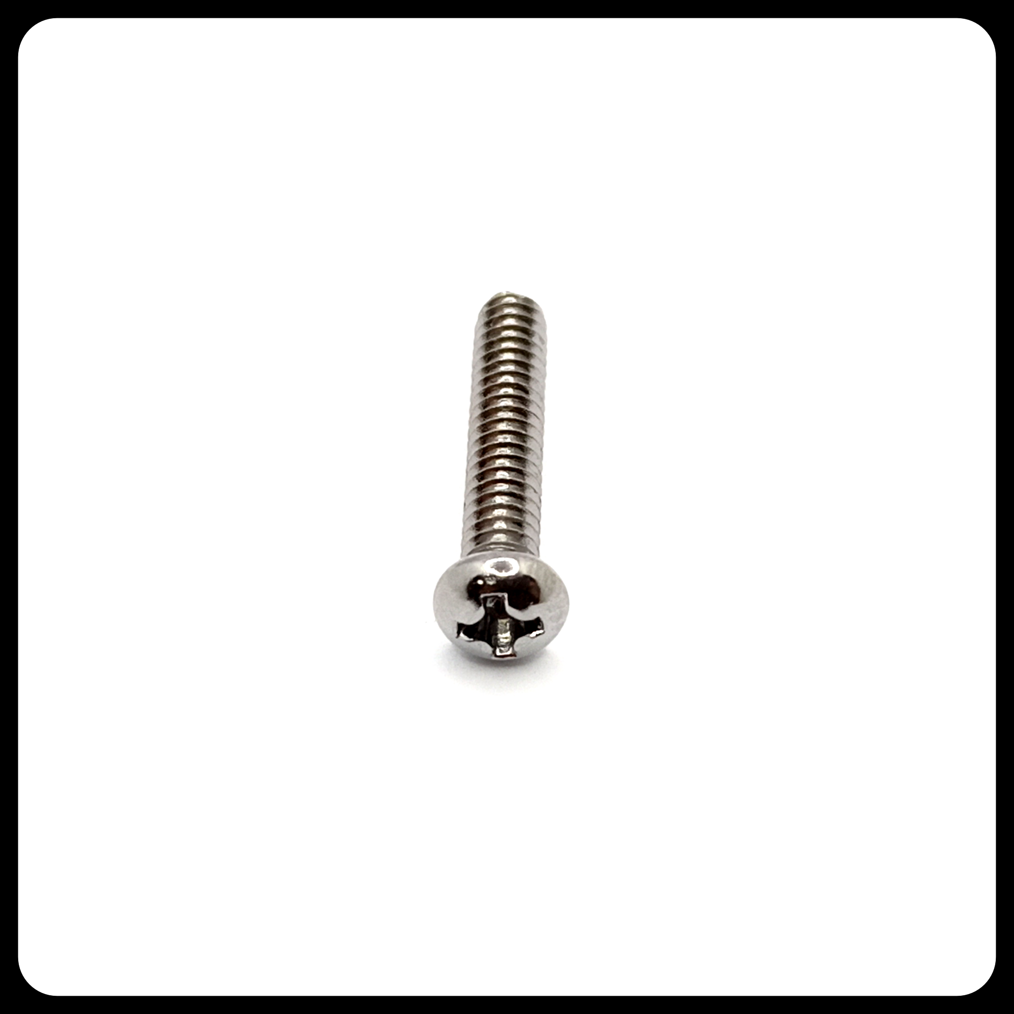 Screw 6-32 size, Phillips round head, long thread  3/4" (19.05mm)