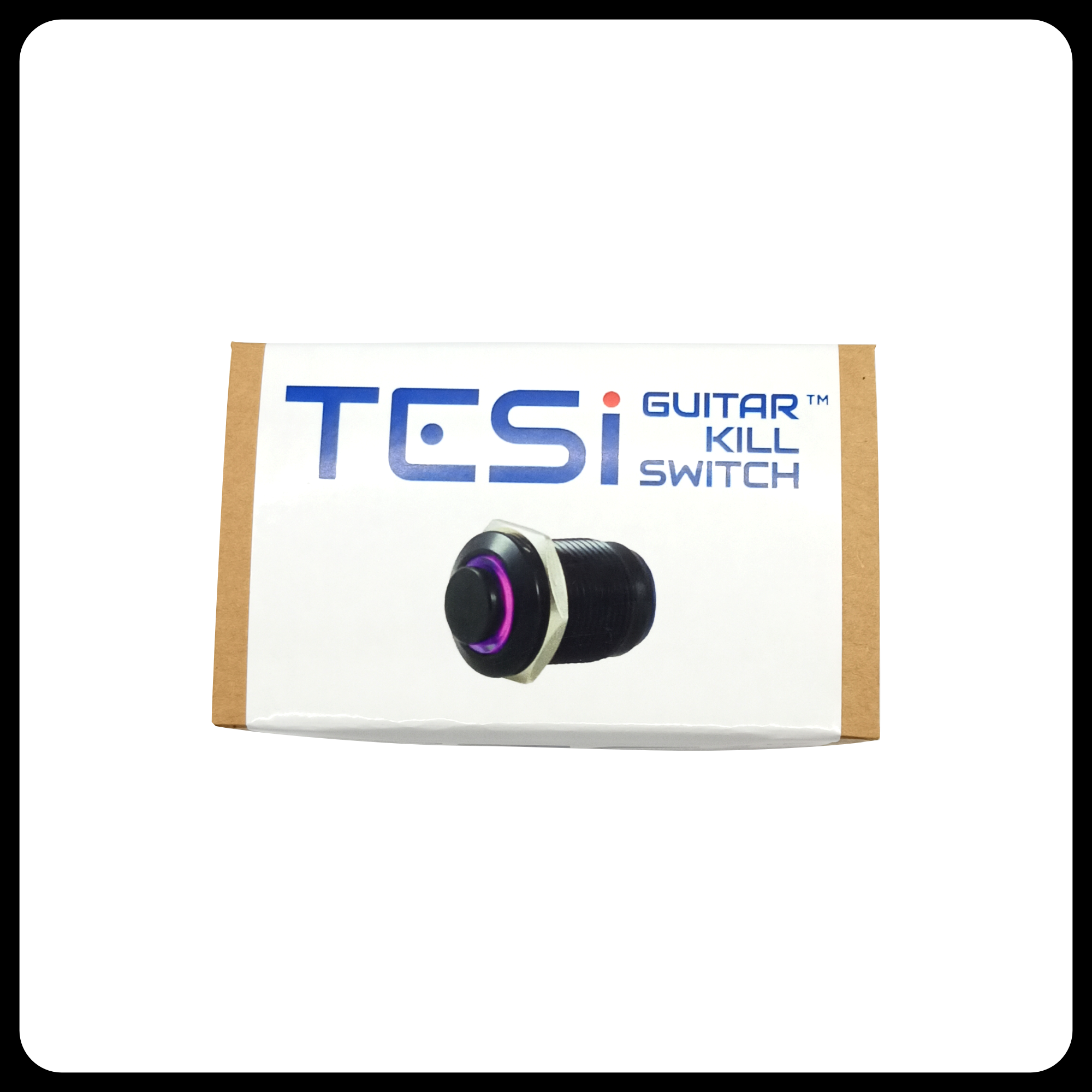 TESI Switch POCO 12MM LED Ring Guitar Kill Switch - Black/Blue