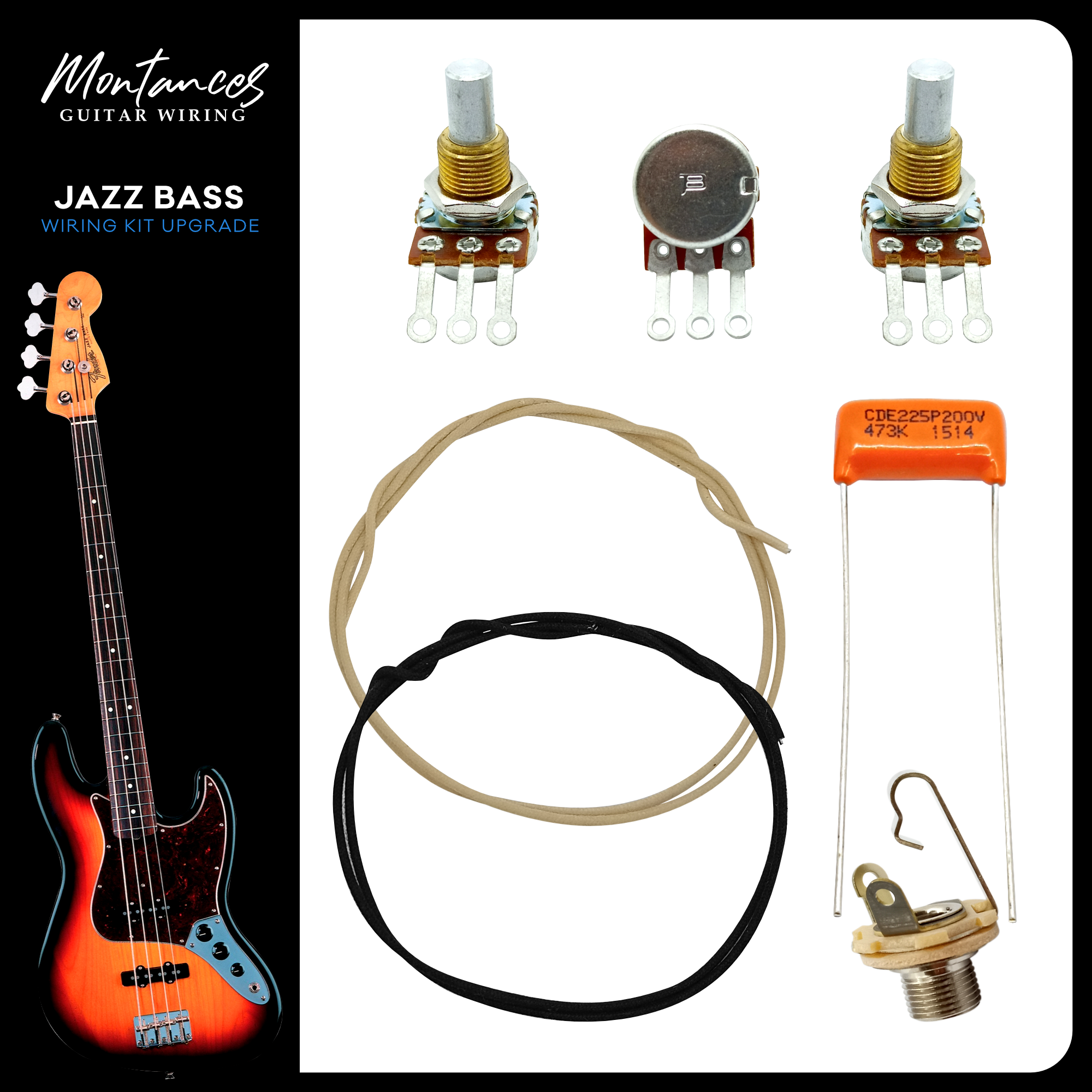 Jazz Bass Wiring Kit