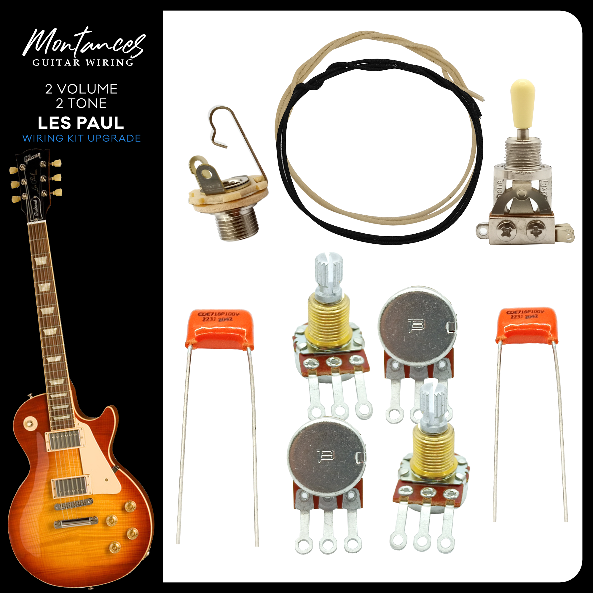 Les Paul Guitar Wiring Kit (US Size)