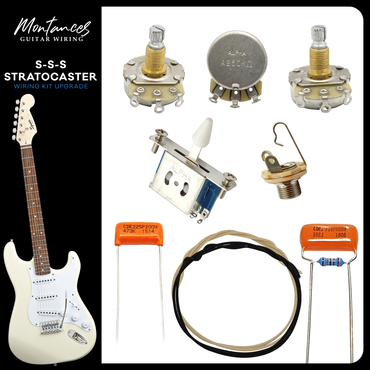 Strat SSS Guitar Wiring Kit (Metric Size)