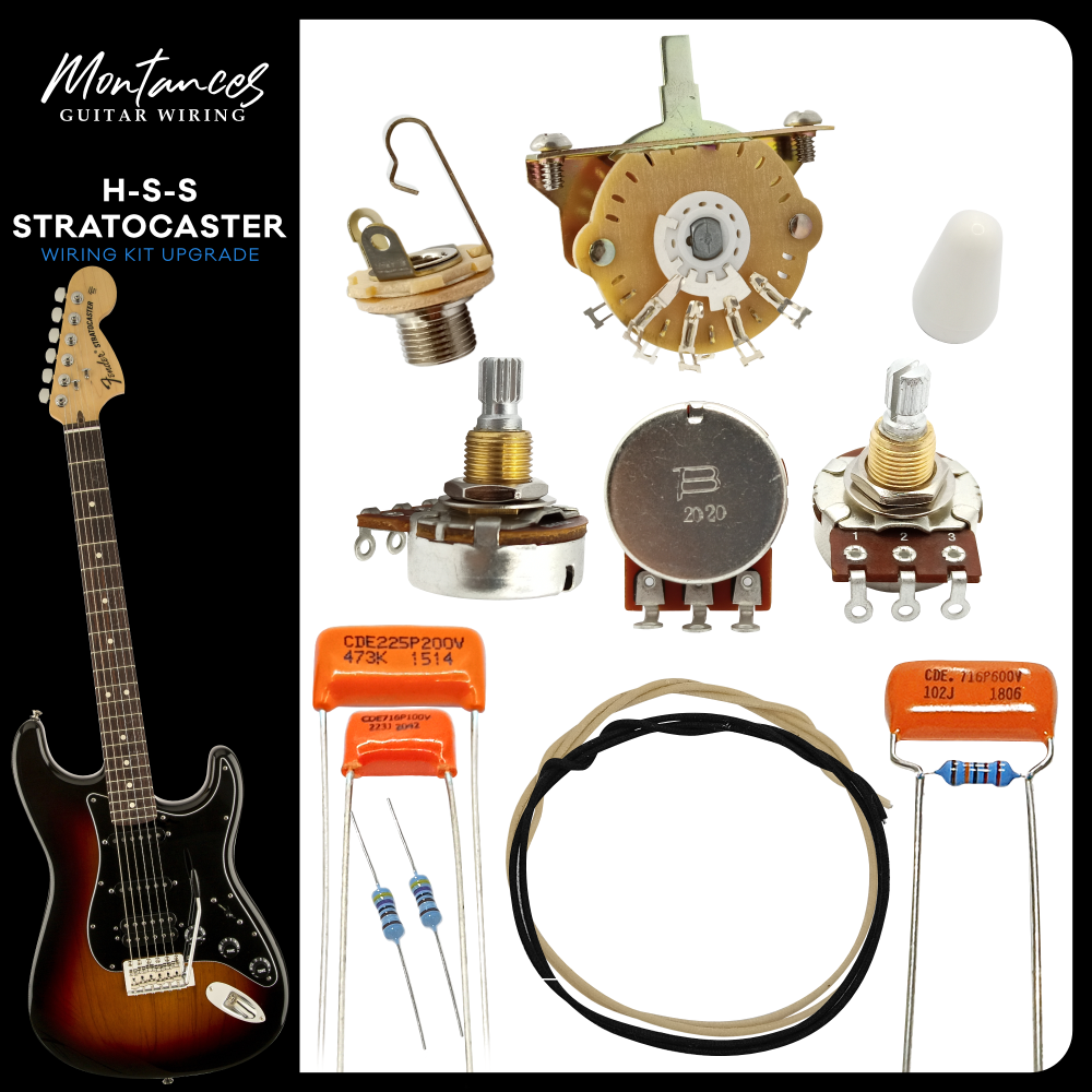 Strat HSS Guitar Wiring Kit US Parts | Montances Guitar Wiring