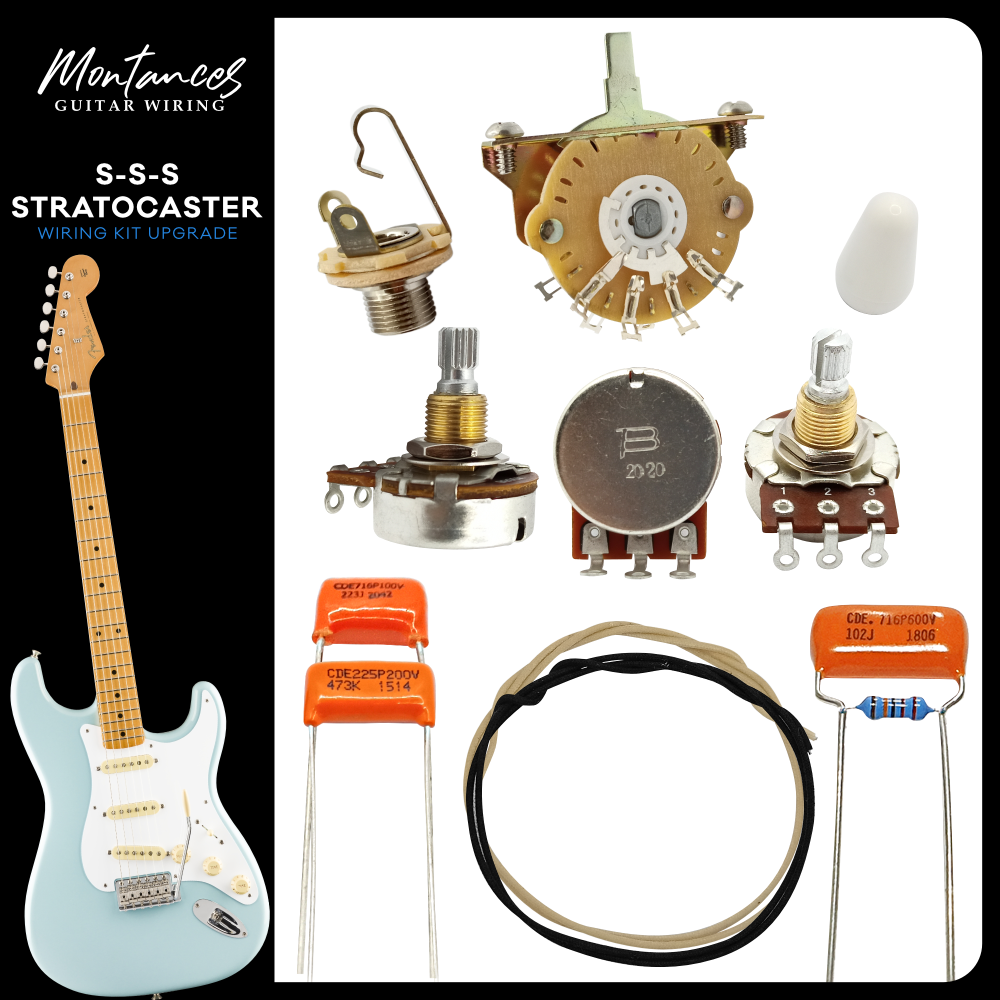 Strat Guitar Wiring Kit SSS US parts